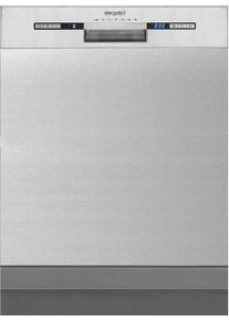 Exquisit Unterbaugeschirrsp&uuml;ler "EGSP9313-EF-030E inox", Energieeffizienz: E, silber (edelstahlfarben), B:59,8cm H:81,5cm T:57cm, Geschirrsp&uuml;ler, Unterbauger&auml;t mit Edelstahlfront &ndash; keine M&ouml;belfront erforderlich, Unterbaugeschirrsp&uuml;ler
