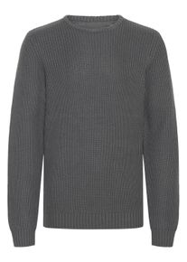 Strickfleece-Pullover Blend "Strickpullover BHDeno", Herren, Gr. S, grau (iron gate), Obermaterial: 50% Baumwolle CO. 50% Polyacryl PAN., Pullover Strickfleece-Pullover