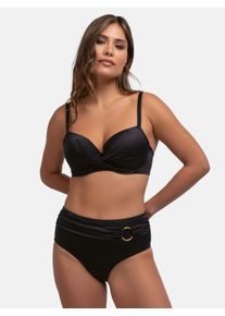 Triangel-Bikini-Top Dorina "Azores", Damen, Gr. 85, Cup F, schwarz, Microfaser, Obermaterial: 71% Polyester, 16% Elasthan, 13% Polyamid, unifarben, Bikini-Oberteile Triangel-Bikini-Top, Vorgeformte Cups
