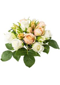 Kunstblumenstrau&szlig; Creativ green "Rosenbouquet", rosa (altrosa), H:29cm &Oslash;:18cm, Obermaterial: 80% Polyester, 20% Kunststoff, Kunstpflanzen, Kunstblumenstrau&szlig;