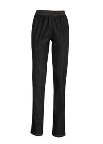 Bequeme Jeans SIEH AN "Jeans Stretch-Jeans mit Rundum-Dehnbund", Damen, Gr. 20, Kurzgr&ouml;&szlig;en, schwarz (schwarz, denim), Basic, Jeans Bequeme Jeans