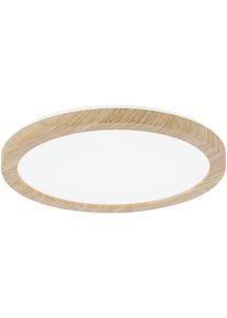 Paulmann LED Panel "Atria Shine 4000K IP44 rund", braun (holzfarben), 1, &Oslash; 19cm H: 3cm, 1 Stk., Leuchten, Backlight, LED Panel