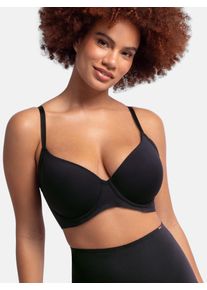 B&uuml;gel-BH Dorina, Damen, Gr. 105, Cup H, schwarz, Obermaterial: 67% Polyamid, 22% Elasthan, 11% Polyester, unifarben, bequem, BHs B&uuml;gel-BH, mit nahtlosem Design