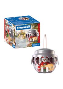 Konstruktions-Spielset Playmobil "Weihnachtskugel: Longboarder (72221), Christmas", rot (bunt), Spielbausteine, Kinder, Kunststoff, Konstruktions-Spielset