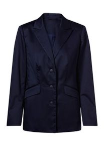 Blusenblazer Heine "Blazer Blazer mit dezentem Glanz", Damen, Gr. 48, marine, Web, Stoff, , Modisch, Blazer Blusenblazer
