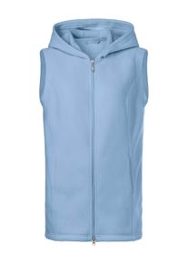 Jerseyweste SIEH AN "Fleece-Weste Fleeceweste mit 2-Wege-Rei&szlig;verschluss", Damen, Gr. 46, blau (eisblau), Fleece, , Basic, Westen Jerseyweste