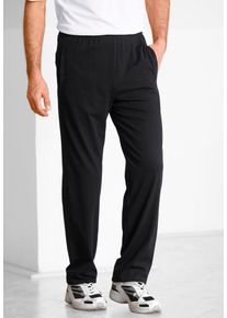 Jogginghose WITT "Freizeithose Freizeithose mit Dehnbund 2 St&uuml;ck", Herren, Gr. 30, U-Gr, schwarz (schwarz, marine), Jersey, , Basic, gerade, Hosen Jogginghose