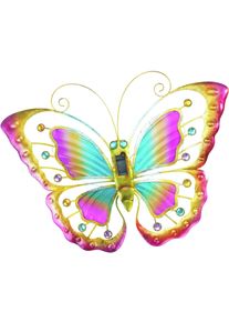LED Gartenleuchte Maximex "Modell Schmetterling", bunt (mehrfarbig), B:40cm H:3cm L:54cm, Leuchten, LED Gartenleuchte, solarbetriebene Gartendekoration, leuchtet bis zu 10 Stunden