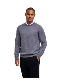 Strickpullover Falke "Pure Lambswool", Herren, Gr. S, grau (dunkelgrau, heather (3278)), Pullover Strickpullover
