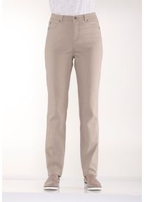 5-Pocket-Jeans SIEH AN "Stretch-Hose 5-Pocket-Hose mit seitlichem Dehnbund", Damen, Gr. 28, Kurzgr&ouml;&szlig;en, beige (sesam), Denim/Jeans;Twill, , Sportlich, gerade, Jeans 5-Pocket-Jeans, mit seitlichem Dehnbund