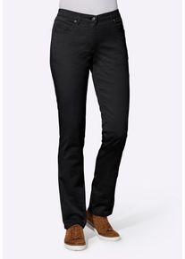 Bequeme Jeans WITT "Jeans Jeans mit Metallpl&auml;ttchen-Deko", Damen, Gr. 50, N-Gr, schwarz, Denim/Jeans;Twill, , Sportlich, gerade, Jeans Bequeme Jeans