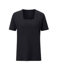 T-Shirt WITT "Shirt Kurzarmshirt mit Karree-Ausschnitt", Damen, Gr. 46, schwarz, Sportlich, eckiger Ausschnitt, Shirts T-Shirt