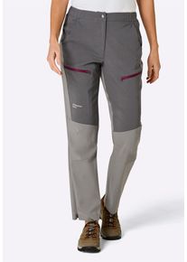 Trainingshose WITT "Wanderhose Outdoorhose mit Rei&szlig;verschluss am Saum", Damen, Gr. 48, N-Gr, grau (anthrazit), gerade, Hosen Trainingshose