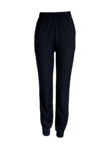 Schlupfhose SIEH AN "Hose Haremshose mit B&uuml;ndchen am Saum", Damen, Gr. 25, Kurzgr&ouml;&szlig;en, schwarz, Basic, Hosen Schlupfhose