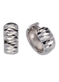 Paar Creolen Firetti "Schmuck Geschenk Silber 925 diamantiert", silber (silberfarben), Ohrringe, Damen, Silber 925 (Sterlingsilber), Paar Creolen