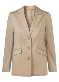 Blusenblazer Heine "Blazer Blazer mit dezentem Glanz", Damen, Gr. 48, sesam, Web, Stoff, , Modisch, Blazer Blusenblazer