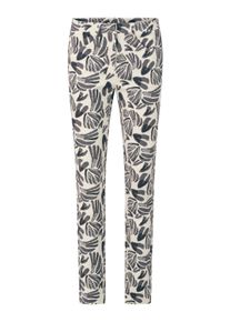 Stoffhose WITT "Druck-Hose Druckhose im floralen Dessin", Damen, Gr. 54, N-Gr, champagner, anthrazit, bedruckt, Elegant, gerade, Hosen Stoffhose