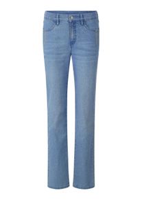Bequeme Jeans SIEH AN "Jeans Jeans mit Stickerei an den Taschen", Damen, Gr. 54, N-Gr, blau (blau, bleached), Sportlich, gerade, Jeans Bequeme Jeans