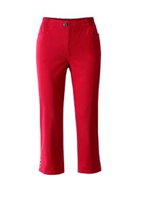 Schlupfjeans WITT "Capri-Jeans Caprijeans mit Nieten-Verzierung", Damen, Gr. 48, N-Gr, rot, Denim/Jeans;Twill, , Basic, gerade, Jeans Schlupfjeans