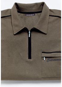 Poloshirt WITT "Kurzarm-Poloshirt Kurzarm-Poloshirt", Herren, Gr. 52/54, braun (schilf), Basic, Shirts Poloshirt