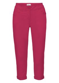 Stoffhose sheego "7/8-Hose 7/8-Hose in schmaler Form", Damen, Gr. 46, N-Gr, orchidee, Web, Stoff, , Modisch, schmal, Hosen Stoffhose, in Baumwoll-Stretch-Qualit&auml;t