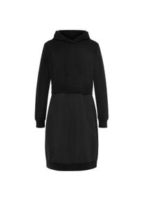 Shirtkleid Heine "Shirtkleid Shirtkleid mit Kapuze, 2-in-1-Optik", Damen, Gr. 44, Normalgr&ouml;&szlig;en, schwarz, Casual, Kleider Shirtkleid