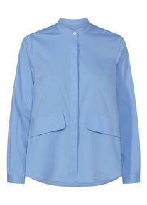 Hemdbluse Heine "Bluse Langarm-Bluse in Stretch-Qualit&auml;t", Damen, Gr. 38, himmelblau, Web, Stoff, , Modisch, Rundhals, Blusen Hemdbluse