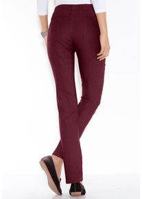 Schlupfhose SIEH AN "Hose Hose innen angeraut", Damen, Gr. 24, K-Gr, rot (bordeaux), Basic, Hosen Schlupfhose