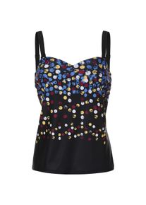Tankini WITT "Tankini-Top Tankini-Oberteil mit abnehmbaren Tr&auml;gern", Damen, Gr. 40, Cup C, bunt (schwarz, getupft), Modisch, Bikini-Sets Tankini