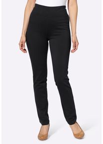 Leggings WITT "Leggings Sweatleggings mit weich angerauter Innenseite", Damen, Gr. 38, N-Gr, schwarz, Lederoptik (PU beschichtet), , Basic, schmal, Hosen Leggings