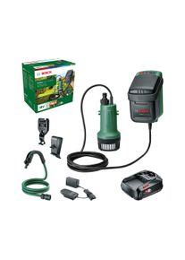 Bosch Home and Garden Akku-Gartenpumpe BOSCH HOME & GARDEN "GardenPump 18V-2000", schwarz, B:11cm H:20cm L:13cm, Pumpen, Akku-Gartenpumpe, mit Akku 18V/2,5 Ah und Ladeger&auml;t