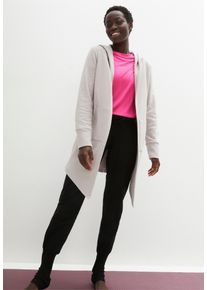 Shirtjacke WITT "Sweatjacke Sweatjacke in verschlussloser Form", Damen, Gr. 36/38, beige (hellgrau), Sportlich, Shirts Shirtjacke