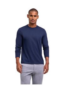 Langarmshirt Falke "Essential Cotton", Herren, Gr. L, blau (space blau (6116)), Shirts Langarmshirt