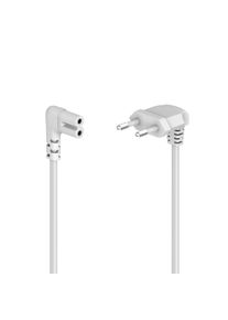Hama Netzkabel "Netzkabel, beidseitig gewinkelt, Euro Stecker, Doppelnut, C7, 1,5 m", wei&szlig;, 150cmcm, Kabel, Netzkabel