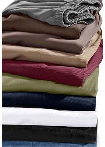 Schlupfhose SIEH AN "Hose Hose mit Ripp-Struktur", Damen, Gr. 215, Kurzgr&ouml;&szlig;en, bunt (jeansblau), Basic, gerade, Hosen Schlupfhose