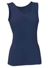 Achselhemd WITT "Achseltop Achseltop mit breiten Tr&auml;gern 2 St&uuml;ck", Damen, Gr. 42, 2 Stk., N-Gr, blau (marine), Single-Jersey, , Sportlich, Unterhemden Achselhemd