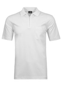 Poloshirt Ragman, Herren, Gr. L, wei&szlig;, Piqu&eacute;, 61% Baumwolle, 39% Polyester, regular fit, ohne Ausschnitt, Shirts Poloshirt