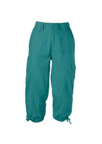 Caprihose WITT "Capri-Hose Caprihose mit weitenverstellbarem Saum", Damen, Gr. 46, N-Gr, petrol, Sportlich, gerade, Hosen Caprihose