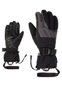 Skihandschuhe Ziener "GHALION-Z AQUASHIELD", Herren, Gr. 9, schwarz (schwarz.magnet), Materialmix, Handschuhe Skihandschuhe, wasserdicht, winddicht, atmungsaktiv, warmes Futter, lange Stulpe