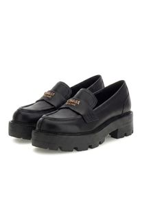 Loafer Guess "YAMINA", Damen, Gr. 39, Synthetik, schwarz, Leder, Schuhe Loafer, Halbschuh, Slipper in klassischer Optik