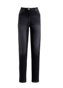 5-Pocket-Jeans SIEH AN "Jeans Stretch-Jeans in Used-Optik", Damen, Gr. 48, N-Gr, schwarz, denim, Modisch, Jeans 5-Pocket-Jeans