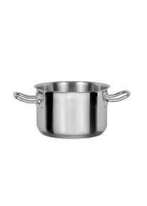 Bratentopf GSW "Le Chef", silber (silberfarben), H:9,5cm &Oslash;:20cm, T&ouml;pfe, Bratentopf, Topf aus hochwertigem Edelstahl 18/10 in Gastro-Qualit&auml;t