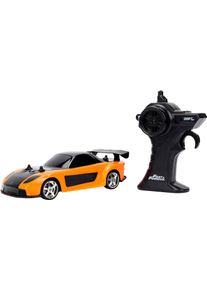 RC-Auto Jada "RC Fast&Furious Drift Mazda RX-7 1:24", orange, Fernlenkfahrzeuge, Kinder, Kunststoff, RC-Auto, mit Drift Funktion und Turbo