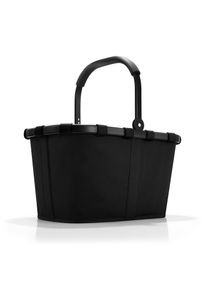 Einkaufskorb Reisenthel "carrybag", schwarz (frame schwarz, schwarz), B:48cm H:29cm T:28cm, Polyester, Einkaufsk&ouml;rbe, Einkaufskorb, Standf&uuml;&szlig;e, ummantelter Griff zum Umklappen, Innentasche Rei&szlig;verschluss