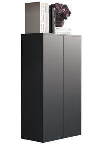 Kommode Vcm "Holz Kommode Sideboard Anrichte Dalosa 3 Dreht&uuml;ren", schwarz (anthrazit), B:60cm T:32cm, Sideboards, Kommode