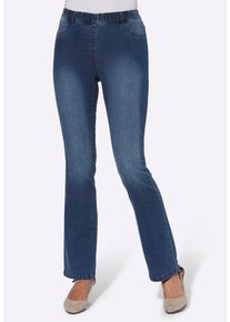 Bootcut-Jeans SIEH AN "Jeans Bootcut-Jeans in Schlupfform", Damen, Gr. 5, Normalgr&ouml;&szlig;en, blau (blau, stone, washed), Denim/Jeans, , Modisch, weit, Jeans Bootcut-Jeans