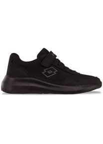 Sneaker Lotto, M&auml;dchen, Gr. 28, schwarz (schwarz, grau), Kunstfaser, Synthetik, unifarben, Schuhe Sneaker, - extra leicht & bequem