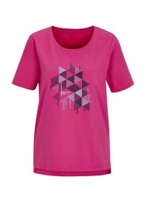 Trainingsshirt WITT "Freizeitshirt Freizeitshirt, hinten modisch l&auml;nger", Damen, Gr. 48/50, pink (fuchsia), Basic, Rundhals, Shirts Trainingsshirt