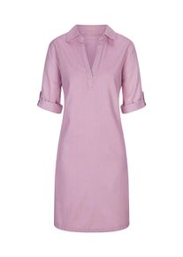 Hemdblusenkleid WITT "Jeans-Kleid Jeanskleid in Schlupfform", Damen, Gr. 42, Normalgr&ouml;&szlig;en, rosa (ros&eacute;), Sportlich, V-Ausschnitt, Kleider Hemdblusenkleid
