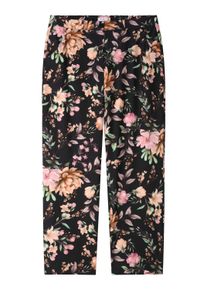 Stoffhose sheego "Hose Hose", Damen, Gr. 54, N-Gr, bunt (schwarz, rosenholz, bedruckt), Crepe, , Elegant, weit, Hosen Stoffhose